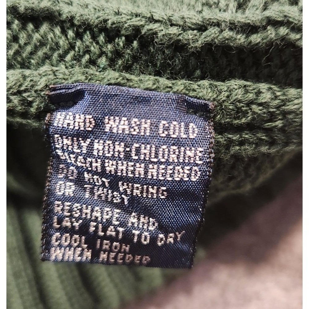 Vintage 80s 90s Polo Ralph Lauren Mens Cable Knit V-Neck Sweater Vest Large - Picture 4 of 8
